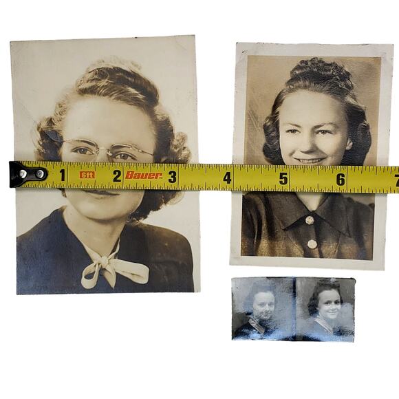 3 Vtg Original Monochrome Photo of Lady Through The Years Found Snapshot - Picture 3 of 4